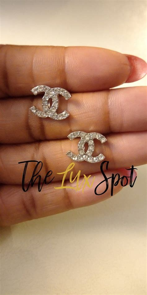 chanel inspired double c earrings